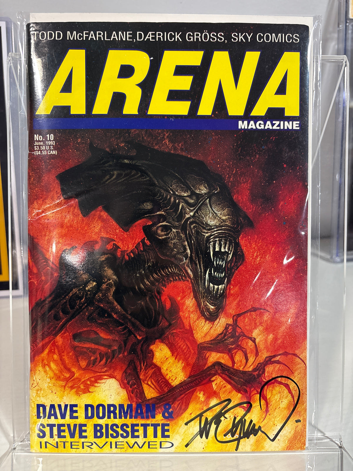 Arena Magazine #10 Aliens Dave Dorman Cover Signed – June 1993