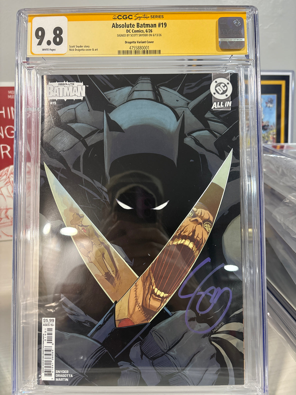 Absolute Batman #19 Nick Dragotta Variant CGC 9.8 SS Signed Scott Snyder