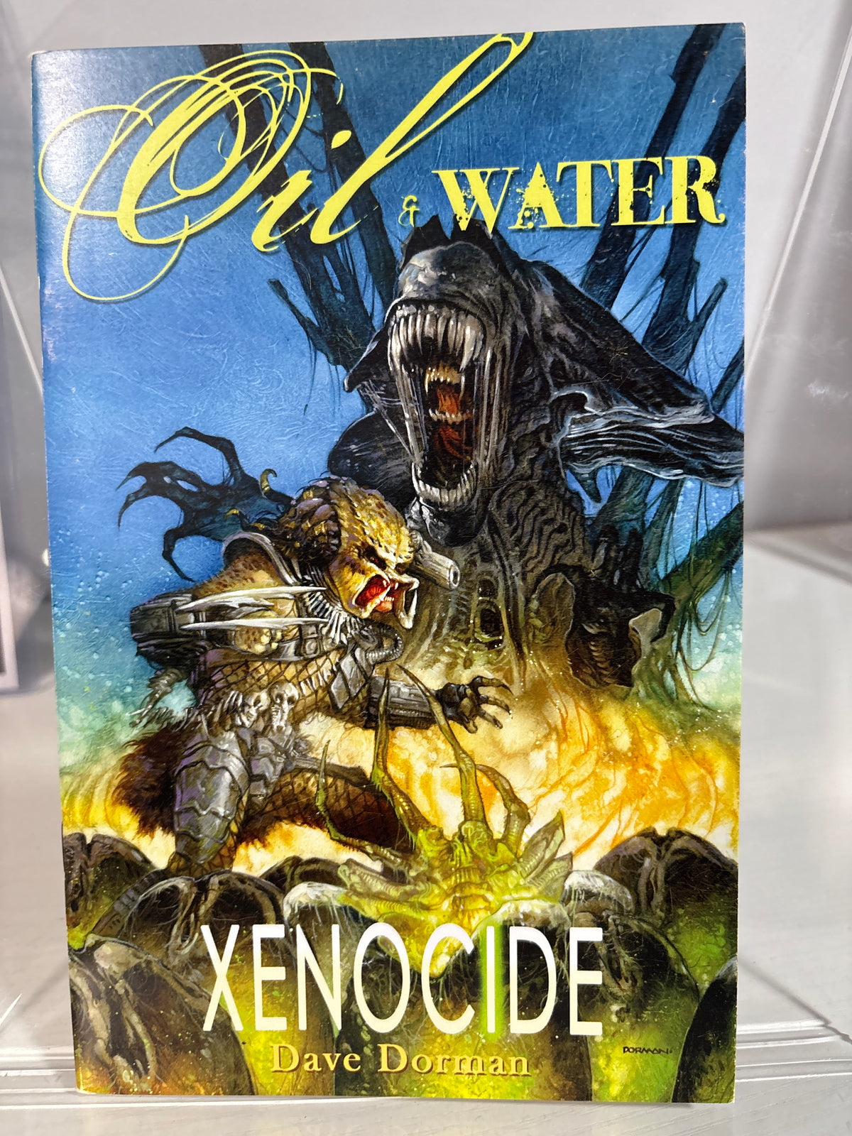 Oil & Water: Xenocide Dave Dorman Aliens Predator Art Book – Signed + Original Predator Sketch + COA