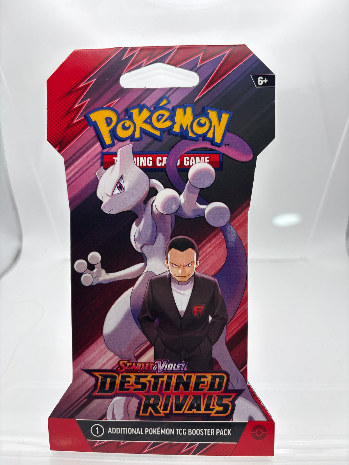 Pokémon TCG Destined Rivals Sleeved Booster Pack – Giovanni & Mewtwo Art – Factory Sealed