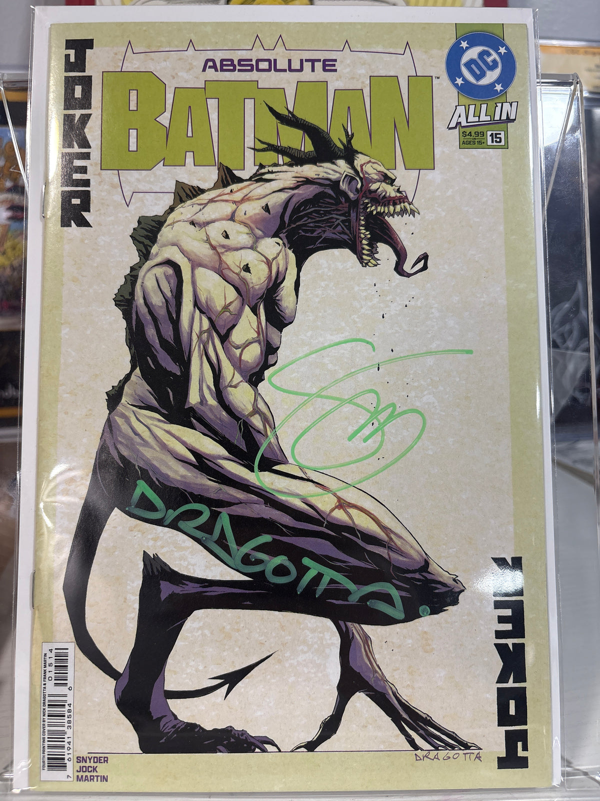 Absolute Batman #15 4th Print Nick Dragotta Cover – Double Signed Snyder & Dragotta