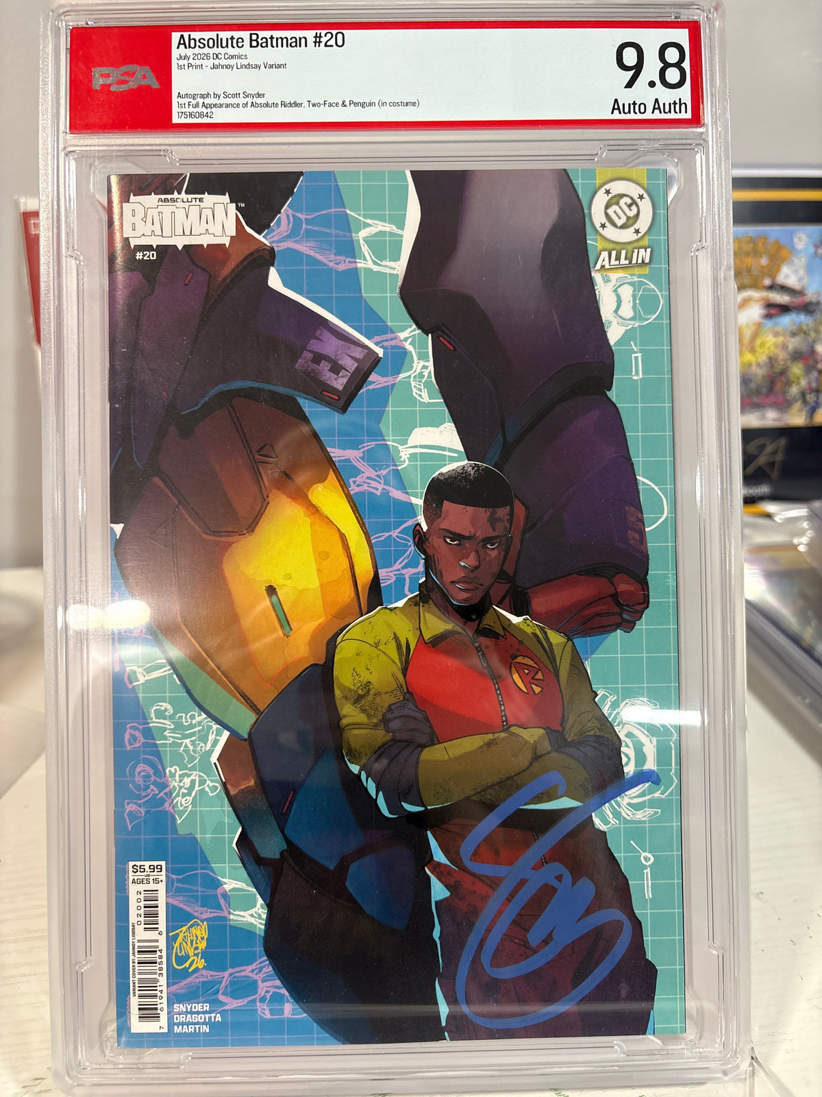 Absolute Batman #20 Jahnoy Lindsay Variant PSA 9.8 Auto Auth Signed Scott Snyder – Key Issue