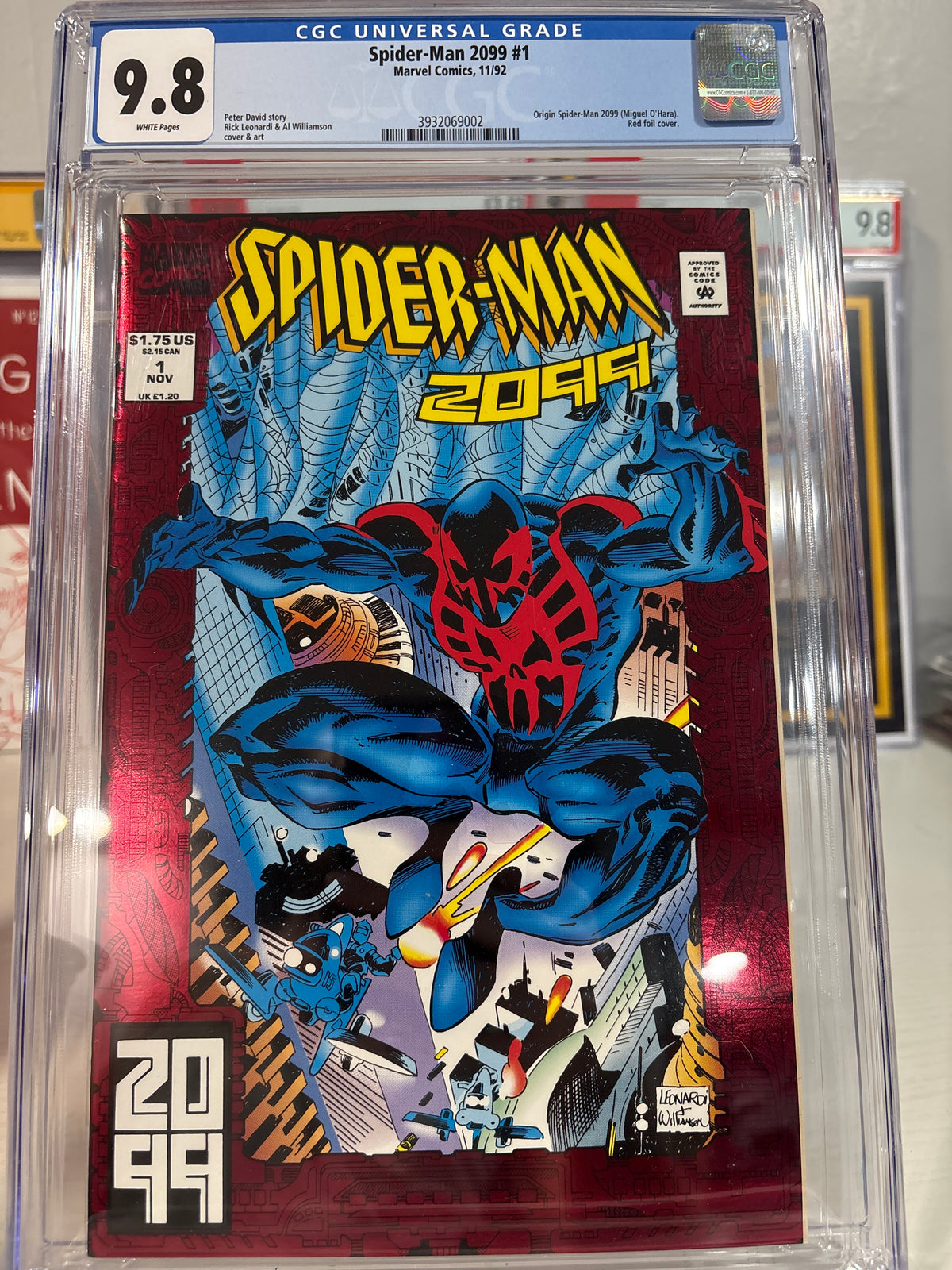 Spider-Man 2099 #1 CGC 9.8 Red Foil – Origin of Miguel O’Hara – Marvel 1992