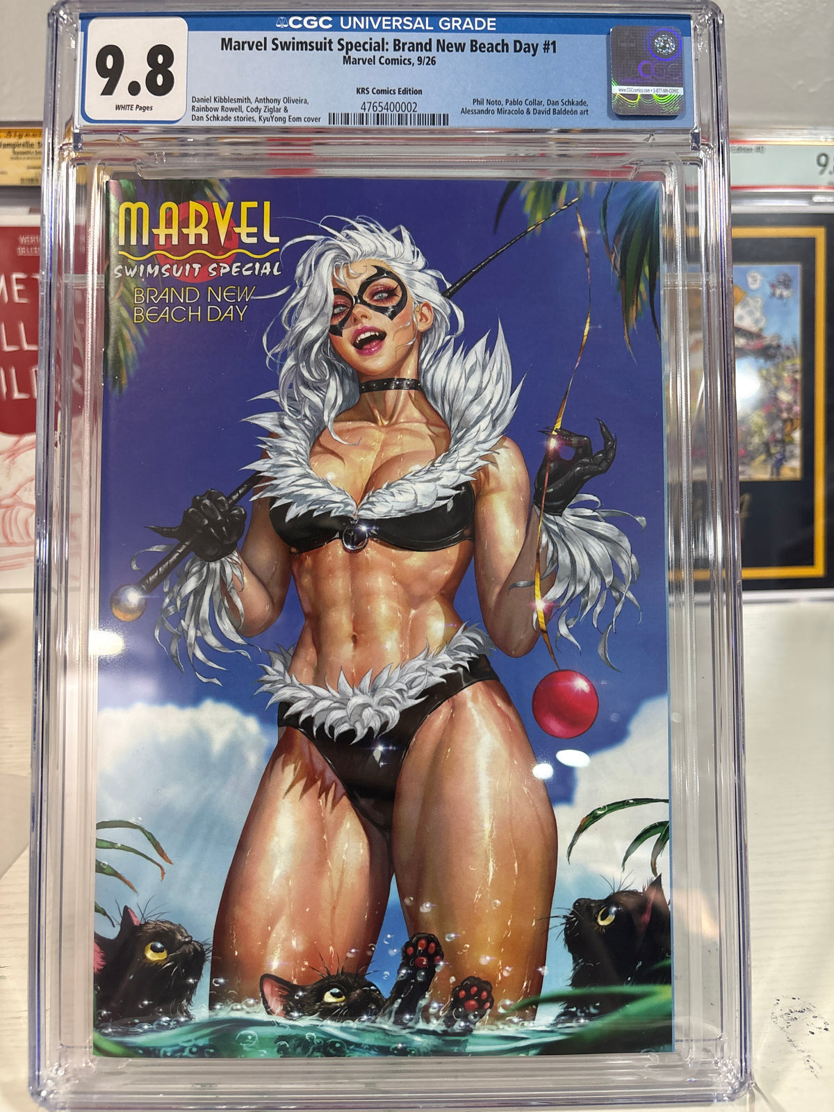 Marvel Swimsuit Special #1 KyuYong Eom KRS SDCC Exclusive CGC 9.8 – Black Cat