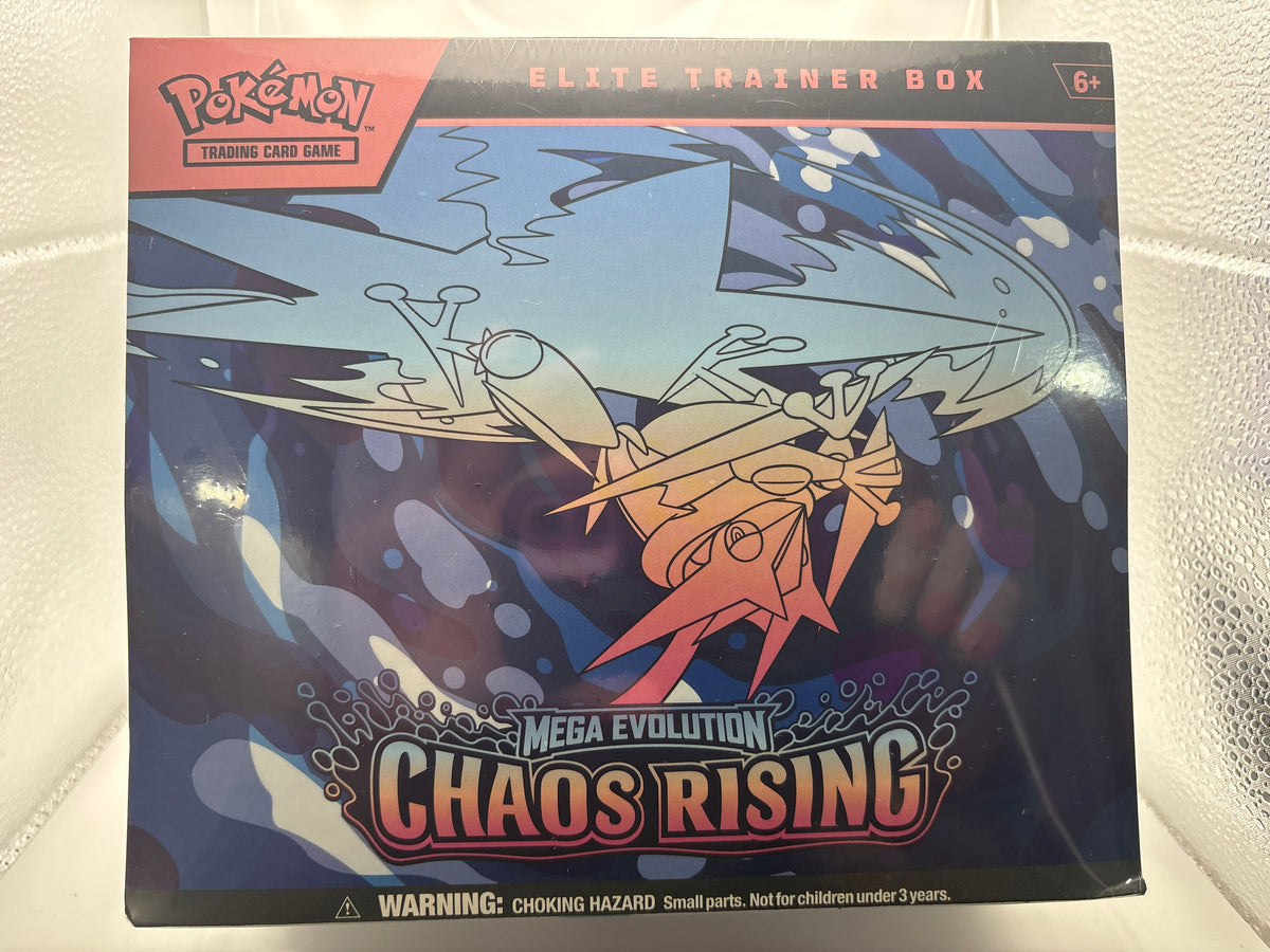 Pokémon TCG Mega Evolution Chaos Rising Elite Trainer Box – Mega Gyarados – Factory Sealed