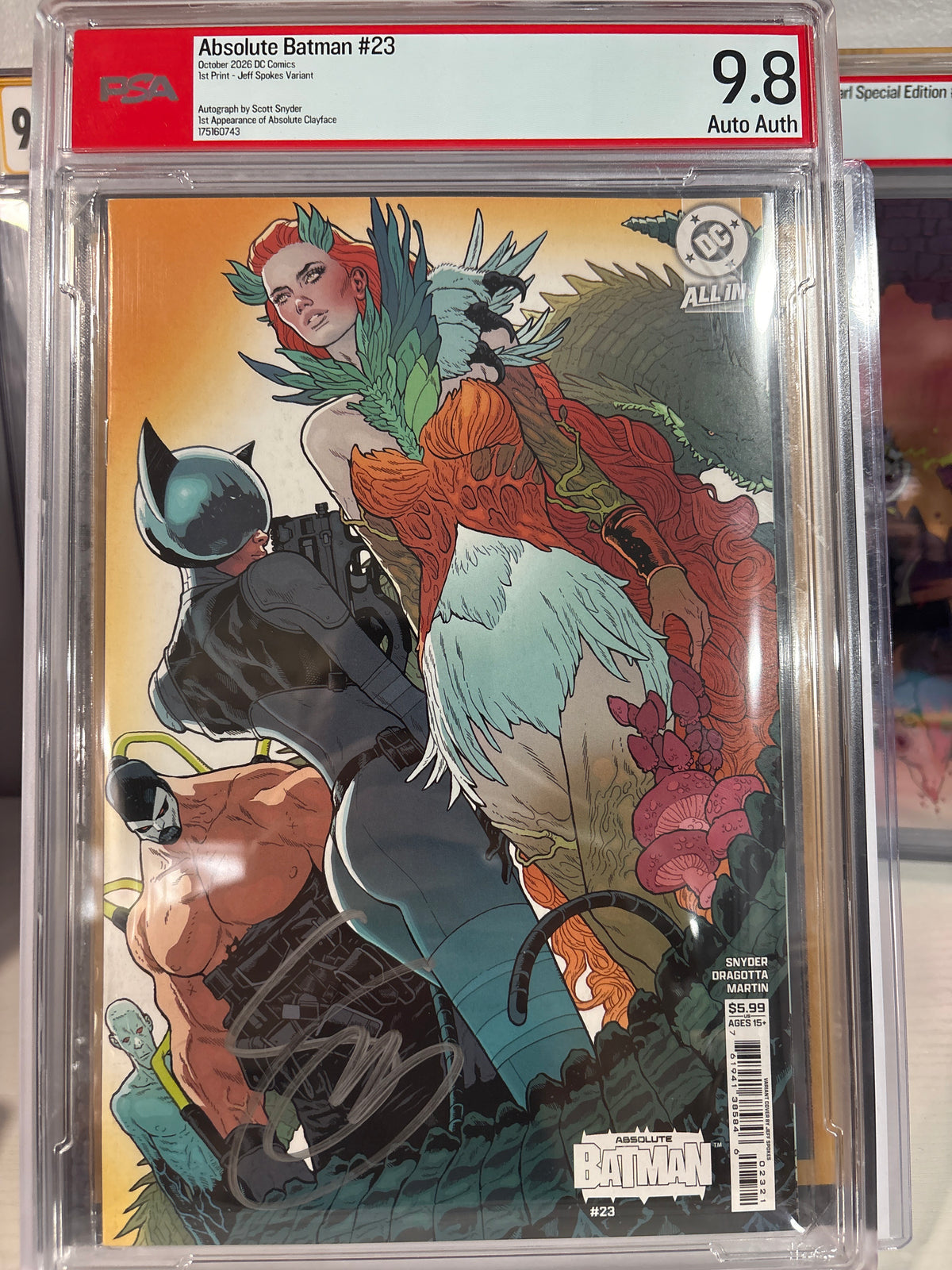 Absolute Batman #23 Jeff Spokes Variant PSA 9.8 Signed Scott Snyder – 1st Absolute Clayface