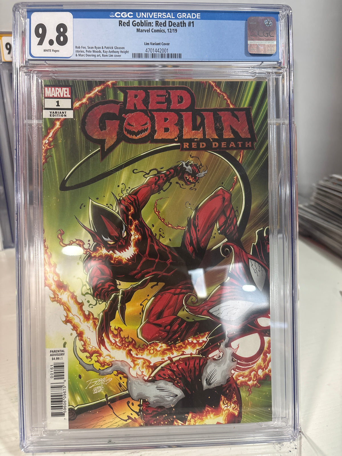 Red Goblin: Red Death #1 Ron Lim Variant CGC 9.8 – Marvel 2019