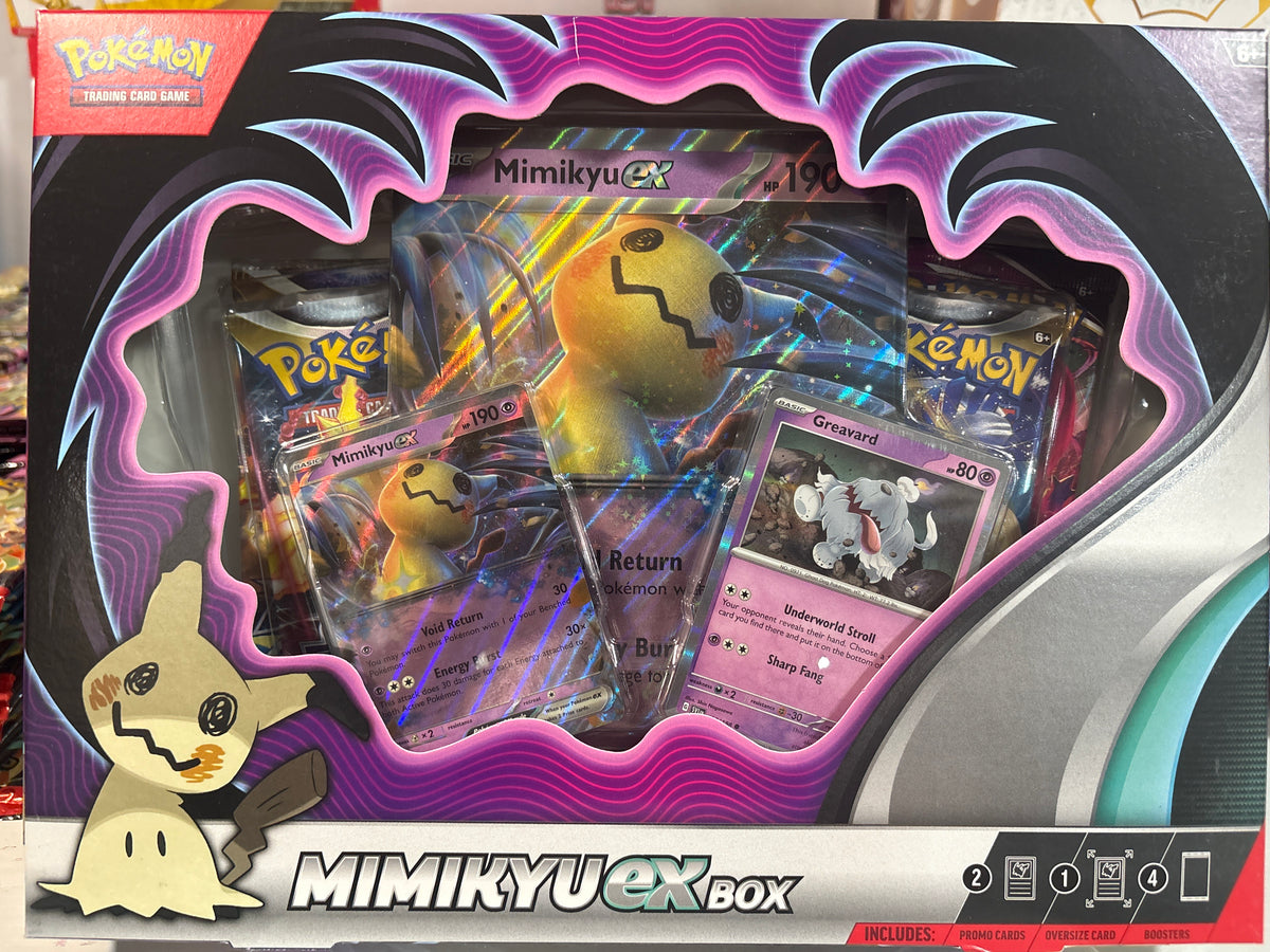 Pokémon TCG Mimikyu ex Box – Factory Sealed – 4 Booster Packs – English