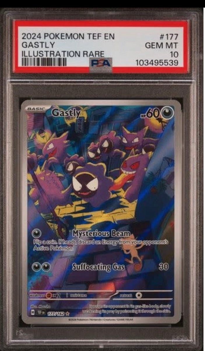 Gastly 177/162 PSA 10 Gem Mint – Temporal Forces Illustration Rare Pokémon 2024