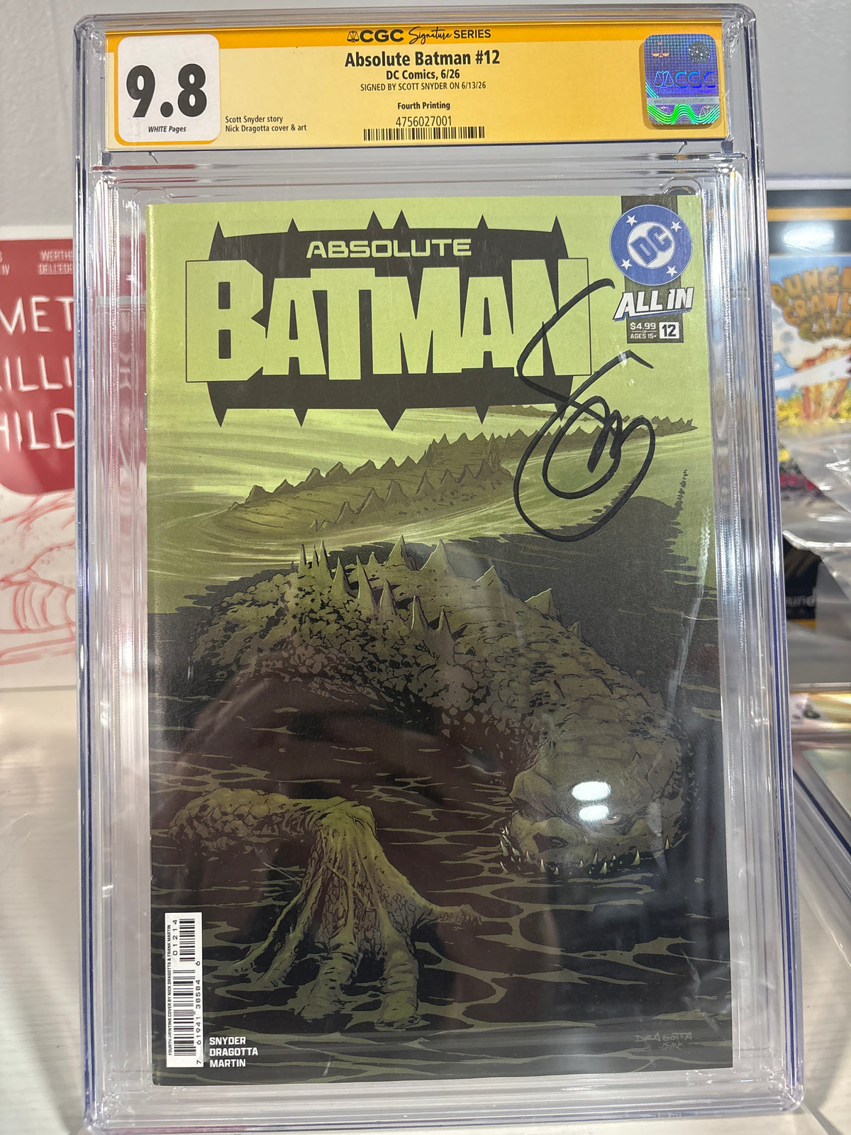 Absolute Batman #12 CGC 9.8 SS Signed Scott Snyder – Nick Dragotta
