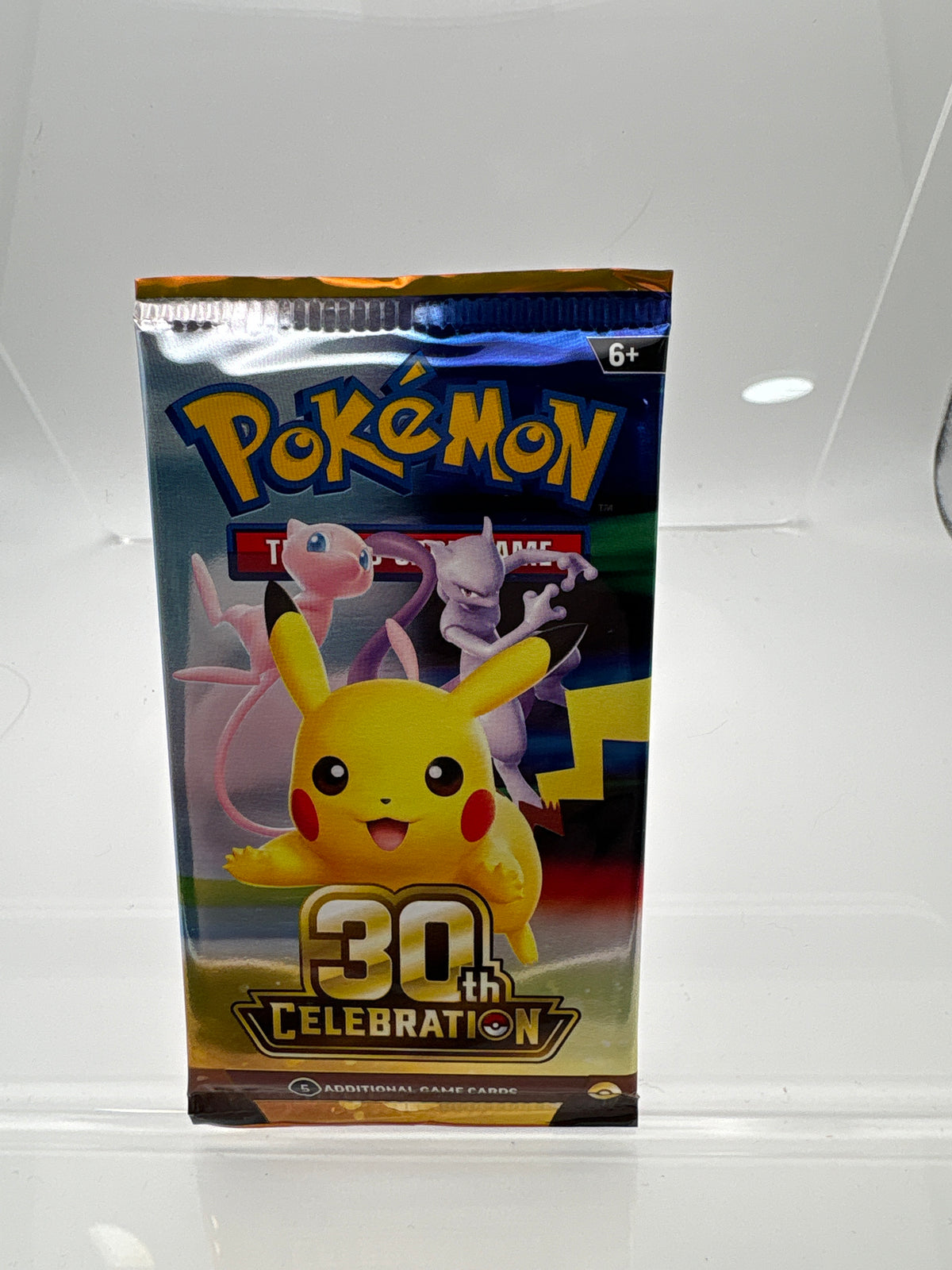 Pokémon TCG 30th Celebration Booster Pack – Pikachu, Mew & Mewtwo – Sealed – 6 Cards