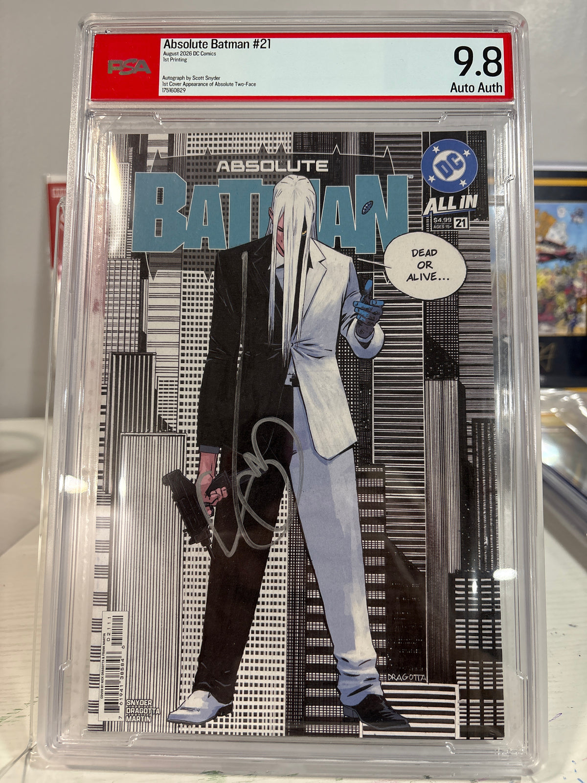 Absolute Batman #21 Cover A PSA 9.8 Auto Auth Signed Scott Snyder – 1st Absolute Two-Face Cover
