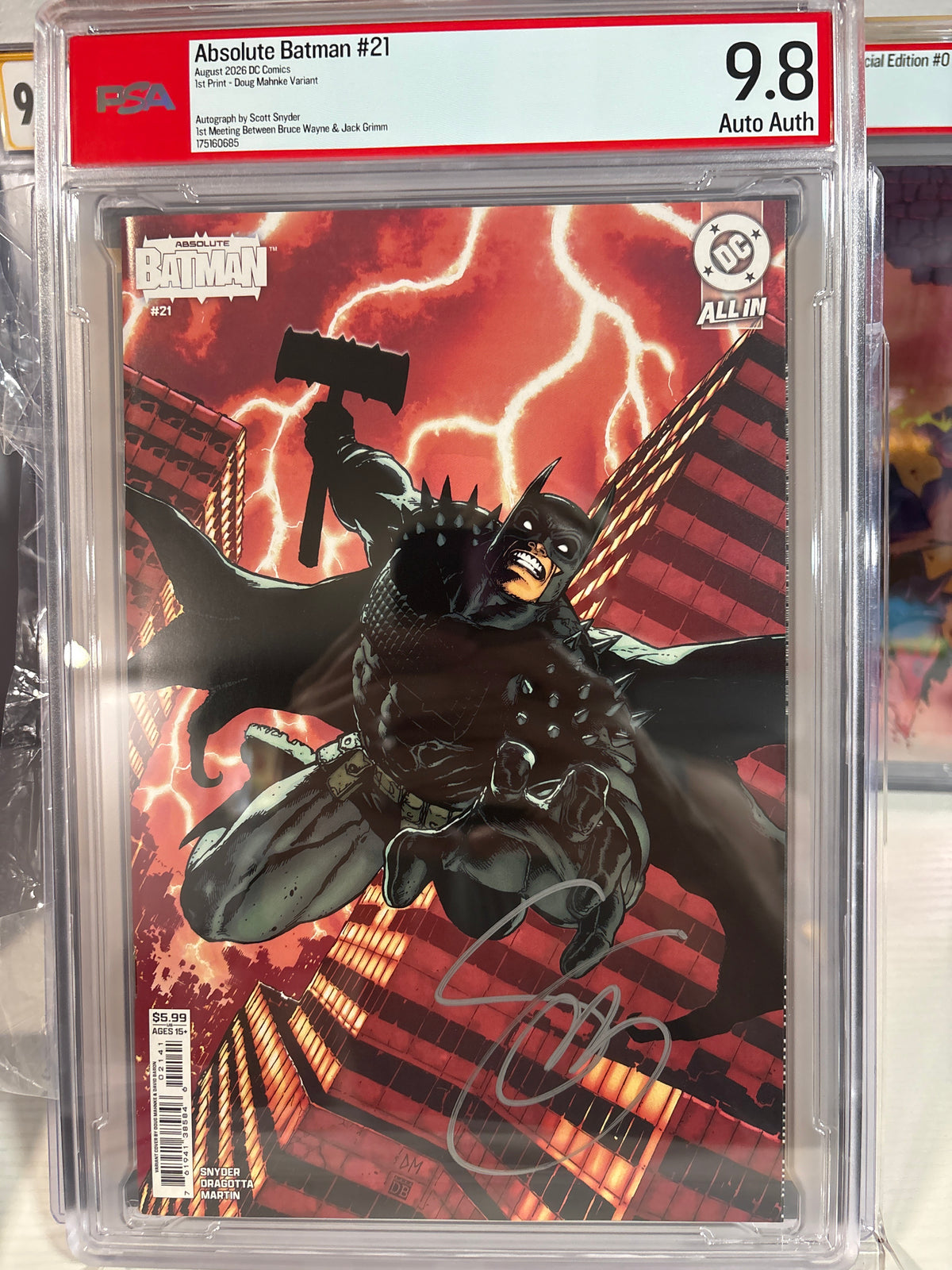 Absolute Batman #21 Doug Mahnke Variant PSA 9.8 Signed Scott Snyder