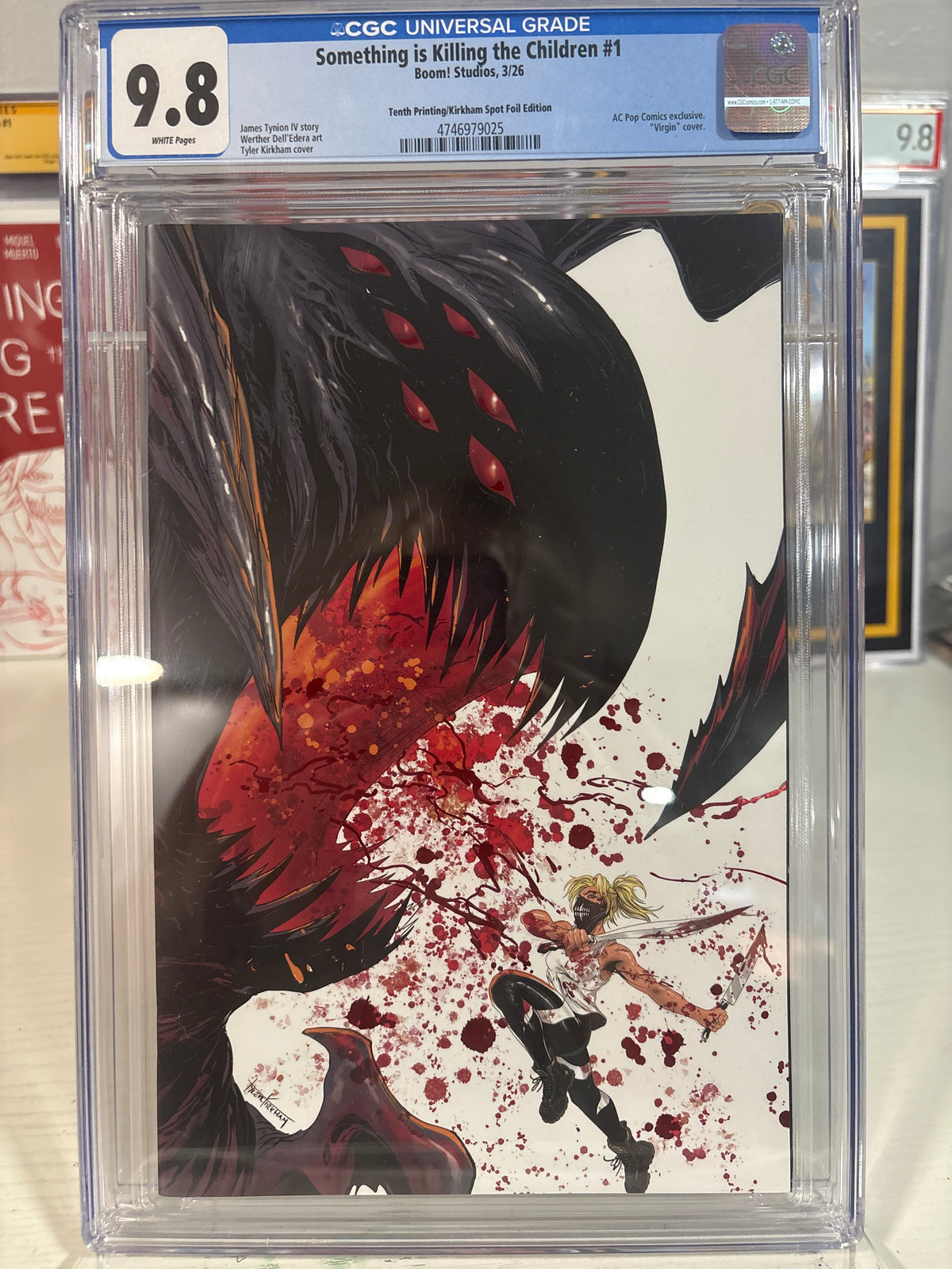 Something Is Killing the Children #1 Tyler Kirkham Spot Foil Virgin CGC 9.8 – AC Pop Exclusive