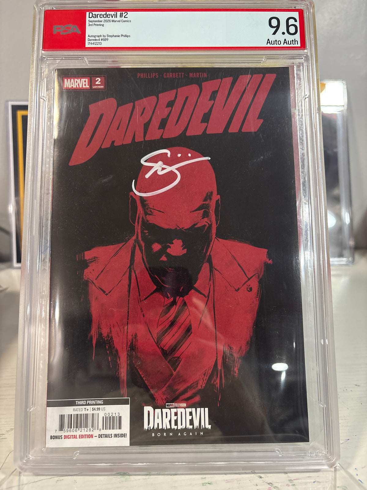 Daredevil #2 Kingpin Marvel TV Variant Signed Stephanie Phillips PSA 9.6 Auto Auth