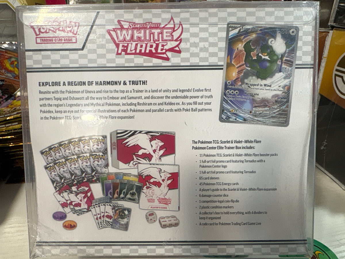 Pokémon White Flare Pokémon Center Exclusive Elite Trainer Box – Factory Sealed