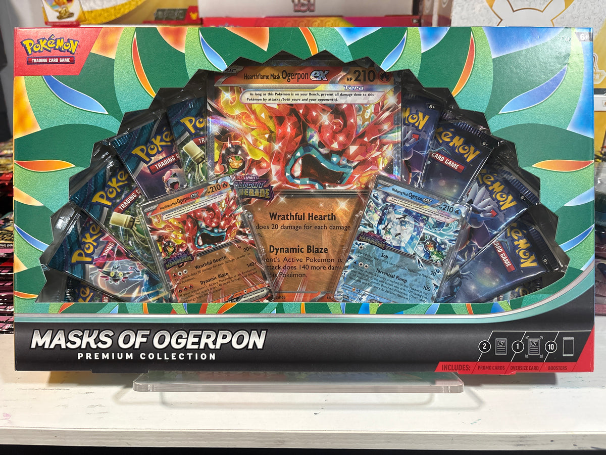 Pokémon TCG Masks of Ogerpon Premium Collection – 10 Booster Packs – Factory Sealed