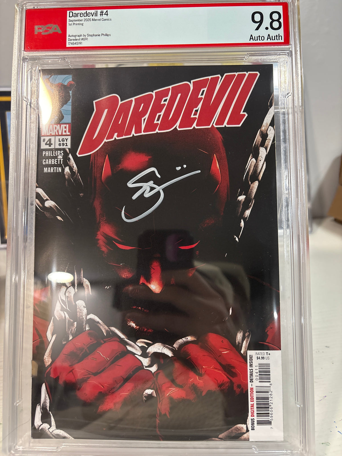 Daredevil #4 (2026) 1st Print PSA 9.8 Signed Stephanie Phillips Auto Auth Marvel