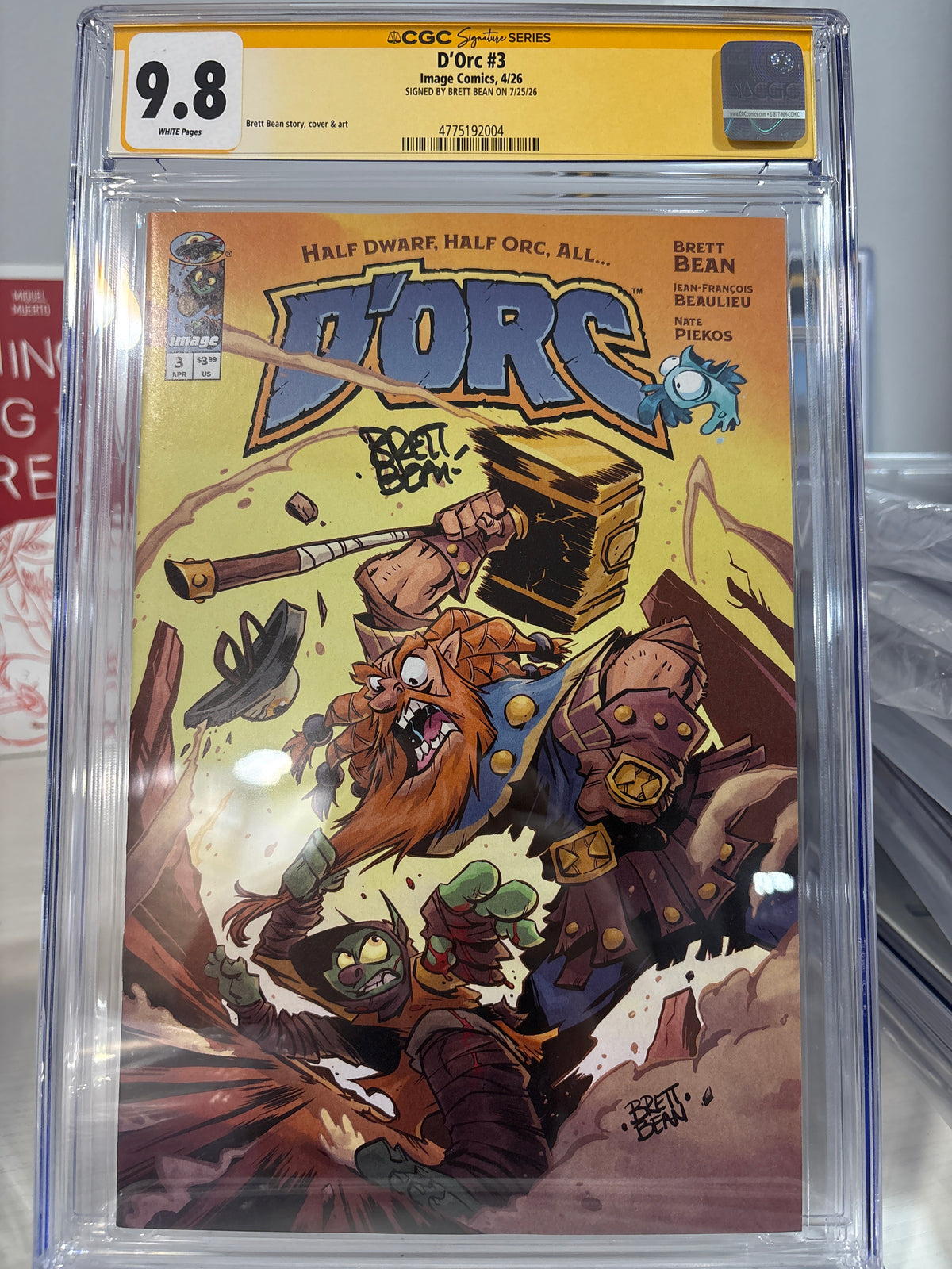 D’Orc #3 CGC 9.8 SS Signed Brett Bean – Cover A First Print – Image Comics
