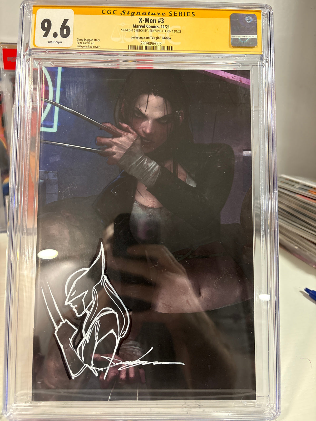 X-Men #3 X-23 Virgin CGC 9.6 SS Signed & Sketched JeeHyung Lee