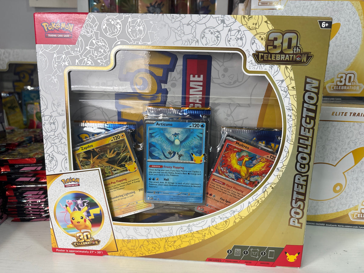 Pokémon TCG 30th Celebration Poster Collection – Articuno, Zapdos & Moltres – Sealed