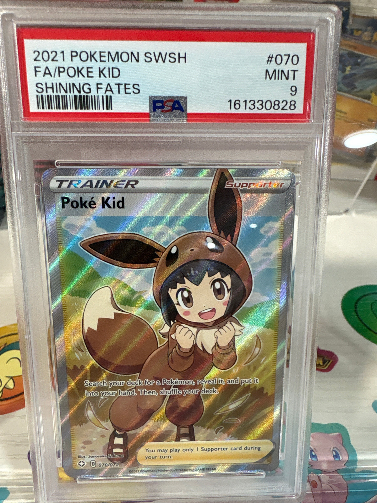 Poké Kid 070/072 PSA 9 Mint – Shining Fates Full Art Trainer Pokémon 2021