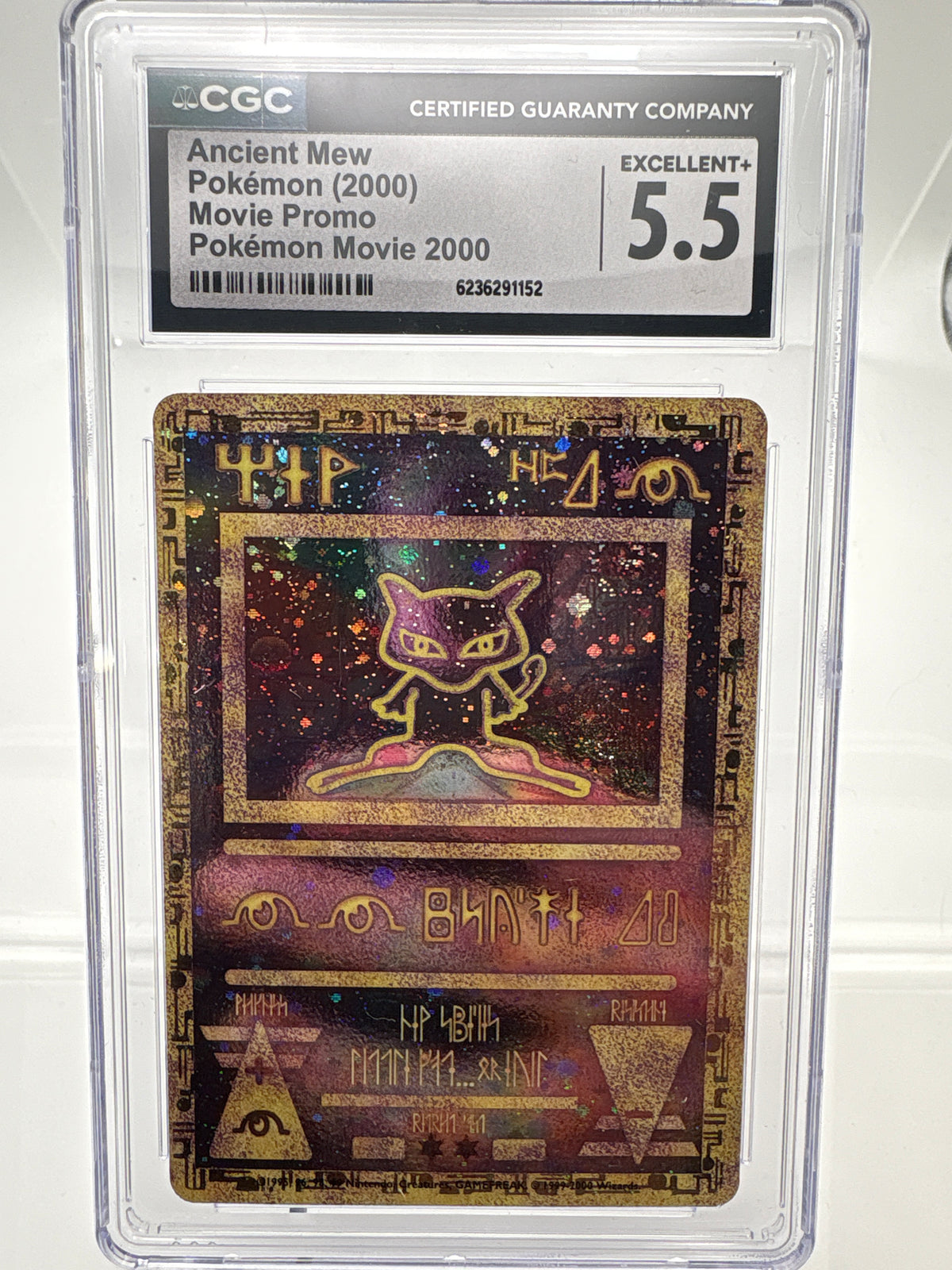Ancient Mew CGC 5.5 Excellent+ – Pokémon Movie 2000 Holo Promo – Vintage Graded Card