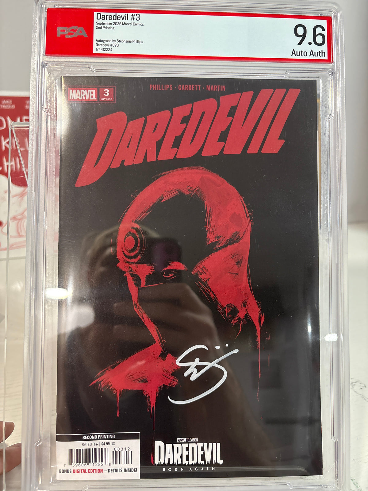 Daredevil #3 Marvel Television PSA 9.6 Auto Auth Signed Stephanie Phillips